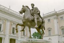 Rome : statue équestre de Marc-Aurèle