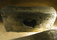 Jointure en chêne de canalisation gallo-romaine