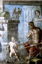 Pompéi : fresque d'Hercule